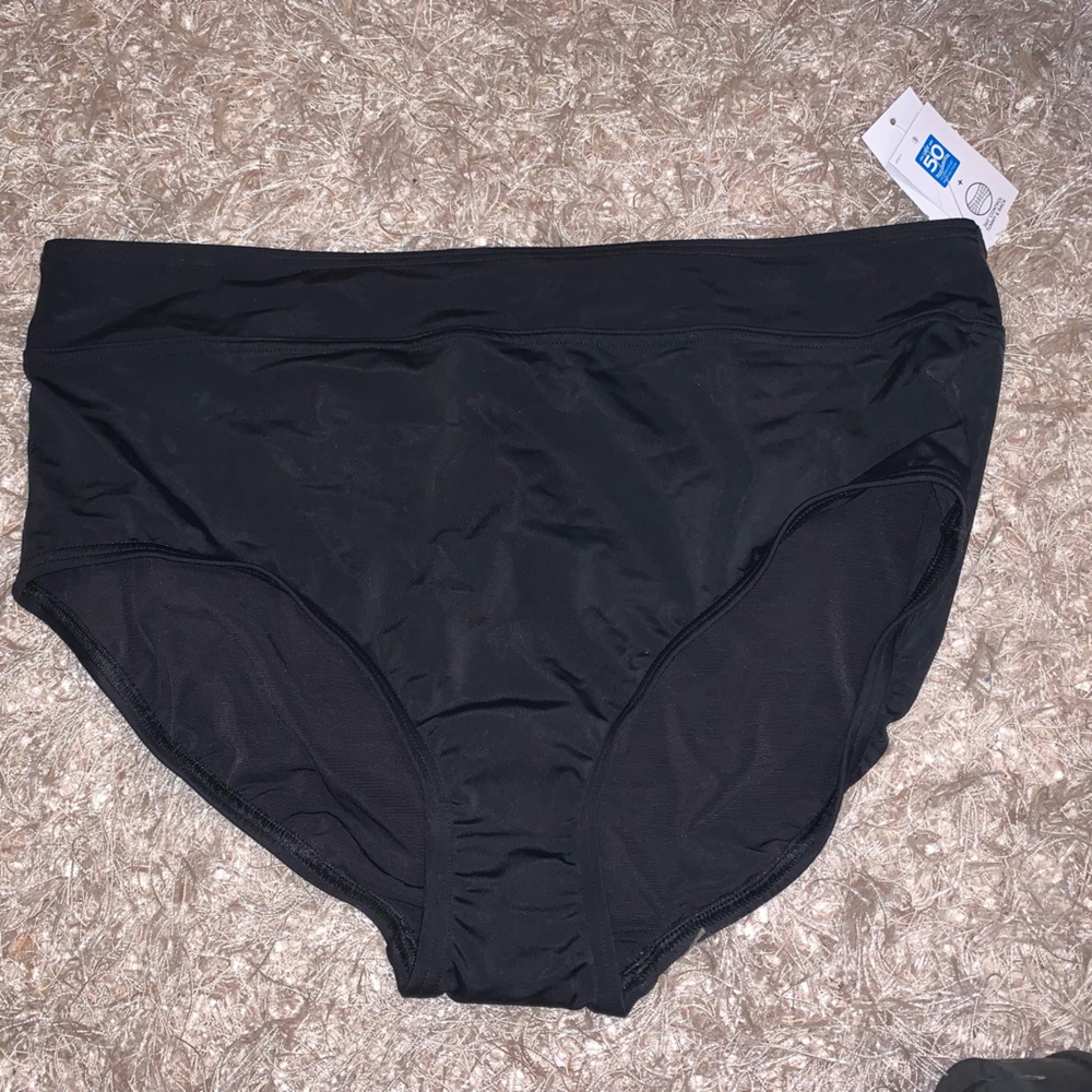 Lands' End Black bikini bottoms size Large (14-16) - NWT